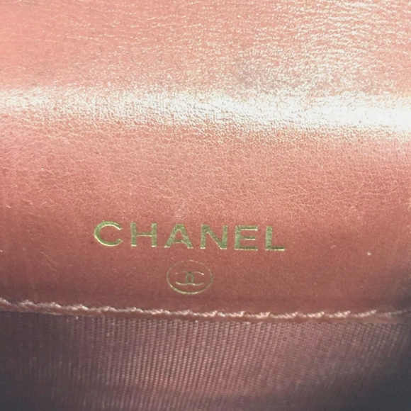 CHANEL CC LOGO BORDEAUX CAVIAR SKIN CIGARETTE TOBACCO CASE/F0283 - Picture 6 of 8